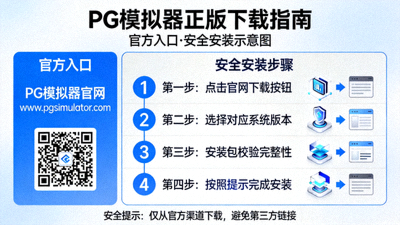 PG模拟器正版入口界面截图，显示游戏大厅与快速开始按钮